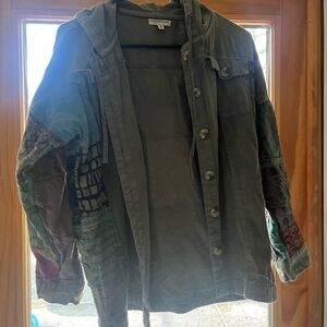 Women’s Green Patchwork Jacket